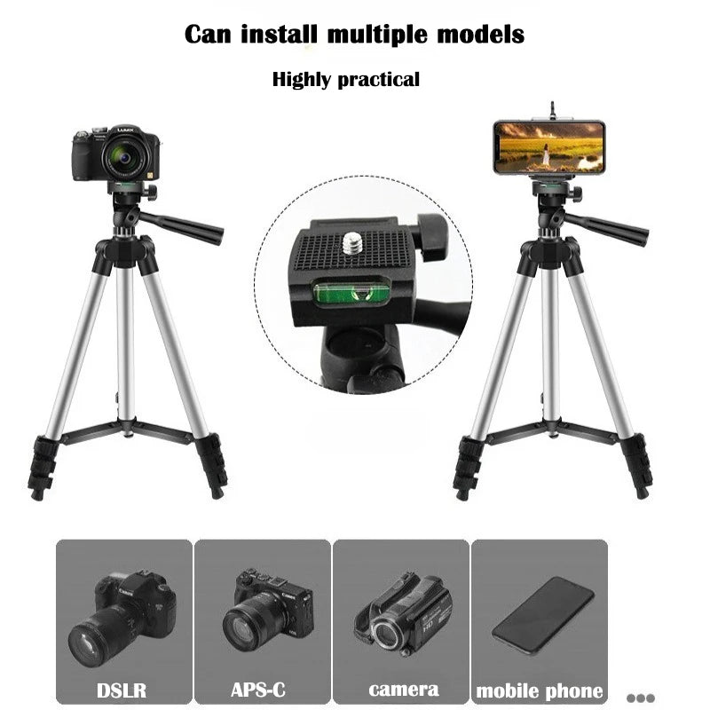 Phone Tripod Stand With Bluetooth Remote